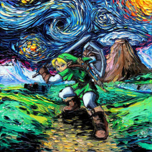 Aja Kusick, une artiste, reprend les peintures de Van Gogh en y ajoutant des personnages de la culture geek et japonisante !