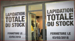 Quand une boutique annonce... "la lapidation totale" de son stock