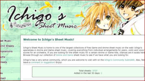 Ichigo's Sheet Music - Partitions de Musique d'animés & jeux