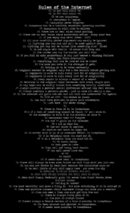 Les règles d'internet